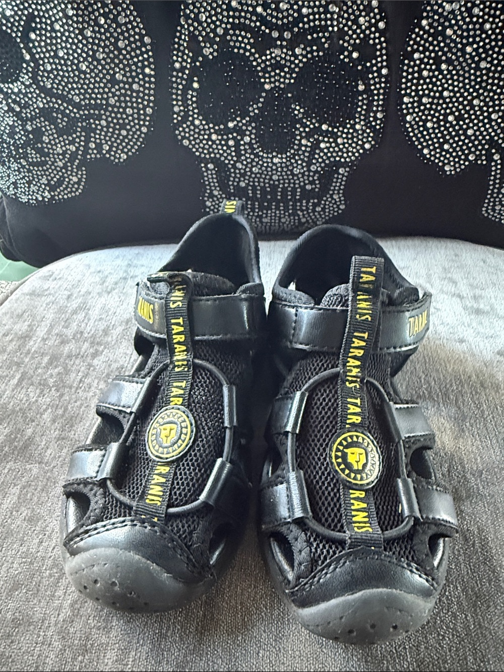 Kids Black Active Sandals